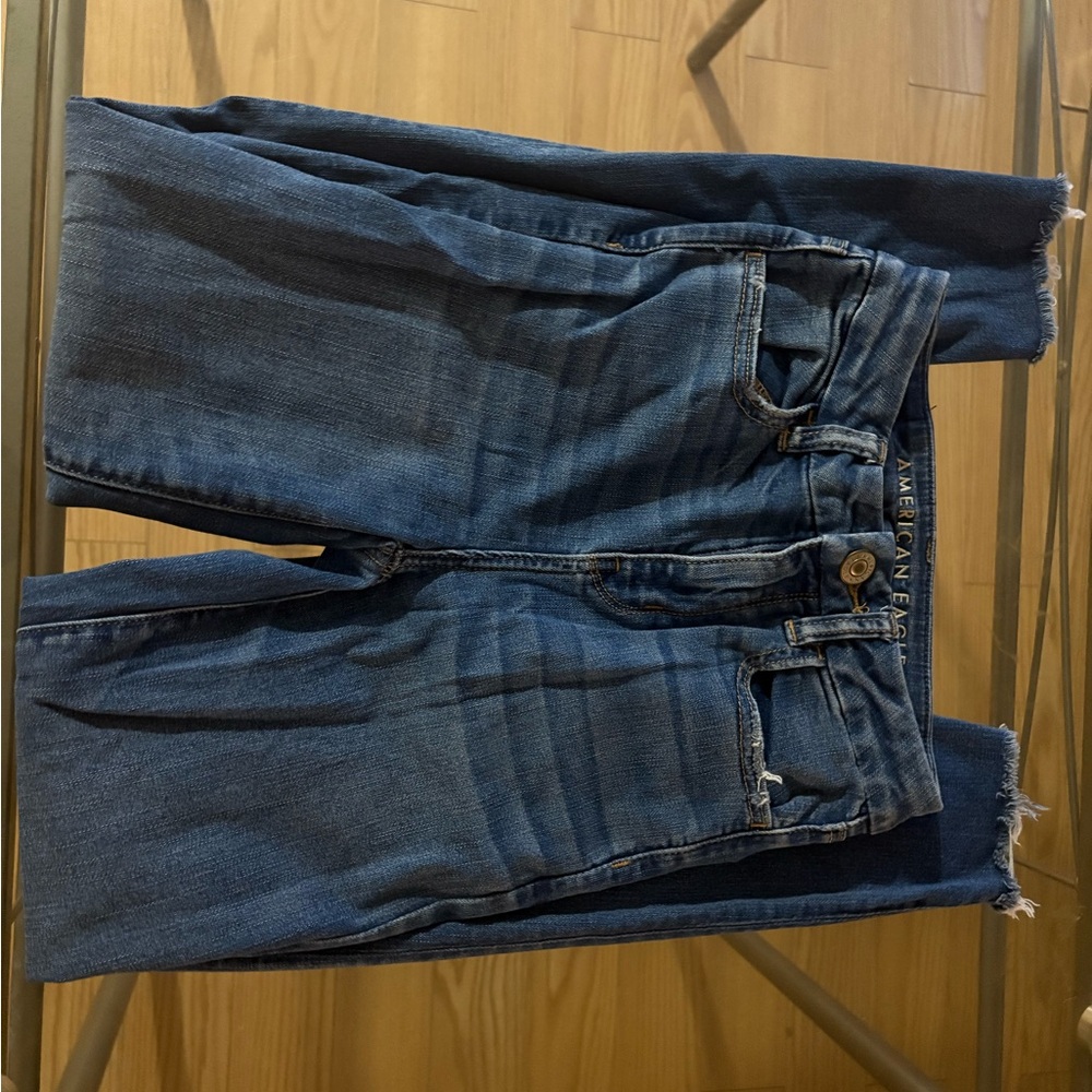 American Eagle Outfitters Women's Dark Blue Skinny Jeans